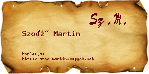 Szoó Martin névjegykártya